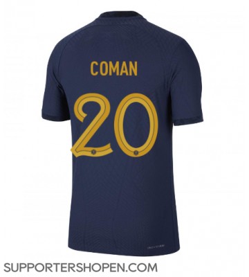 Frankrike Kingsley Coman #20 Hemma Matchtröja VM 2022 Kortärmad